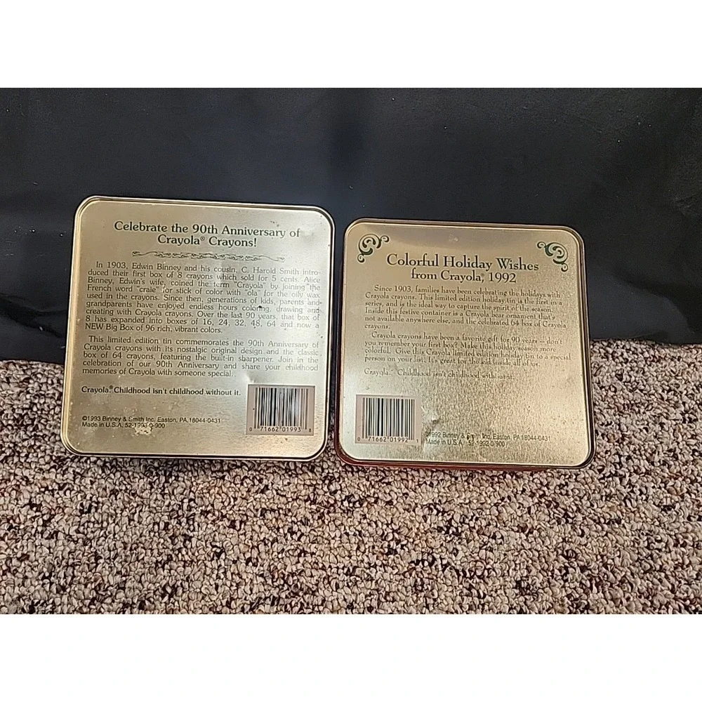 Lot‎ Of 2 Crayola Tins. Vintage 1992 &1993
